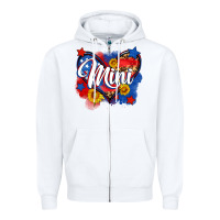 White American mini heart Zipper Hoodie - Neo Western