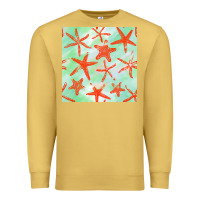 Antique Gold starfish seamless pattern Premium Sweatshirt - BundleAndBundleShop