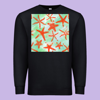 Starfish Seamless Pattern Premium Sweatshirt Designed By Bundleandbundleshop