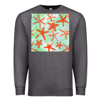 Charcoal Heather starfish seamless pattern Premium Sweatshirt - BundleAndBundleShop