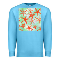 Ocean Blue starfish seamless pattern Premium Sweatshirt - BundleAndBundleShop