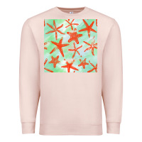 Pale Pink starfish seamless pattern Premium Sweatshirt - BundleAndBundleShop