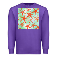 Purple starfish seamless pattern Premium Sweatshirt - BundleAndBundleShop