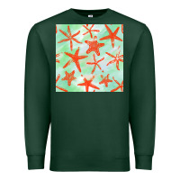 Sports Green starfish seamless pattern Premium Sweatshirt - BundleAndBundleShop