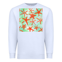 White starfish seamless pattern Premium Sweatshirt - BundleAndBundleShop