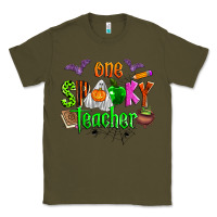 Army Green one spooky teacher Classic Tee - Zillion Design Studio