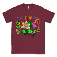 Burgundy one spooky teacher Classic Tee - Zillion Design Studio
