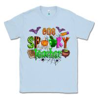 Dusty Blue one spooky teacher Classic Tee - Zillion Design Studio