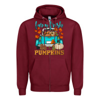 Burgundy farm fresh pumpkins Zipper Hoodie - HRA Design Shop