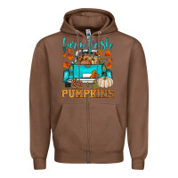 Chestnut farm fresh pumpkins Zipper Hoodie - HRA Design Shop