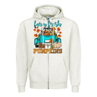 Oatmeal Heather farm fresh pumpkins Zipper Hoodie - HRA Design Shop