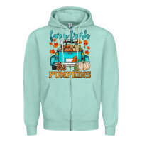 Seafoam farm fresh pumpkins Zipper Hoodie - HRA Design Shop