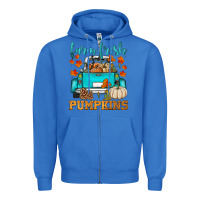True Royal farm fresh pumpkins Zipper Hoodie - HRA Design Shop