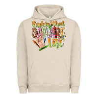 Pigment French Oak rockin that daycare life Urban Hoodie - NancyCooperArtShop