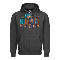 Charcoal Heather American Nana 4th of july Zipper Hoodie - CowGirlArtShop