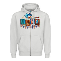 Dove Grey American Nana 4th of july Zipper Hoodie - CowGirlArtShop