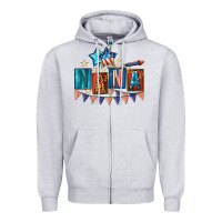 Heather Grey American Nana 4th of july Zipper Hoodie - CowGirlArtShop