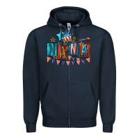 Navy American Nana 4th of july Zipper Hoodie - CowGirlArtShop