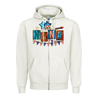 Oatmeal Heather American Nana 4th of july Zipper Hoodie - CowGirlArtShop