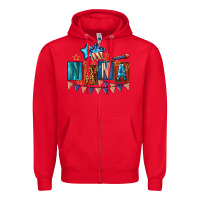 Red American Nana 4th of july Zipper Hoodie - CowGirlArtShop