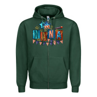 Sports Green American Nana 4th of july Zipper Hoodie - CowGirlArtShop