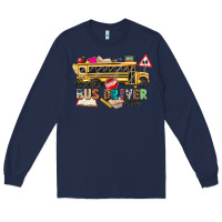 Navy best bus driver ever Long Sleeve Tee - texasbilliewilder