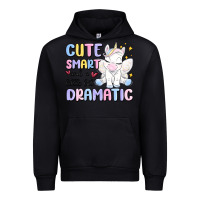 Black cute smart and a little bit dramatic Urban Hoodie - MaliasSmallBusiness