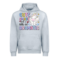 Heather Grey cute smart and a little bit dramatic Urban Hoodie - MaliasSmallBusiness