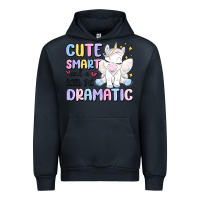 Navy cute smart and a little bit dramatic Urban Hoodie - MaliasSmallBusiness