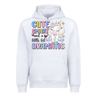 White cute smart and a little bit dramatic Urban Hoodie - MaliasSmallBusiness