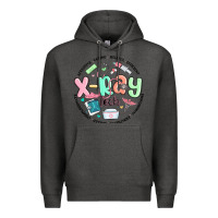Charcoal Heather x ray tech Premium Hoodie - MaliasSmallBusiness