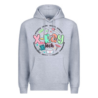 Heather Grey x ray tech Premium Hoodie - MaliasSmallBusiness