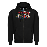 Black American Nurse 4th of July Zipper Hoodie - CowGirlArtShop