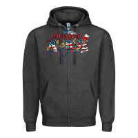 Charcoal Heather American Nurse 4th of July Zipper Hoodie - CowGirlArtShop