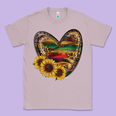 Western Sunflowers Heart Classic Tee Designed By Ranaportraitstore