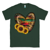 Sports Green western sunflowers heart Classic Tee - RanaPortraitStore