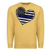 Antique Gold american thin blue line flag Premium Sweatshirt - Artiststas