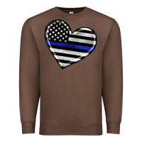 Chestnut american thin blue line flag Premium Sweatshirt - Artiststas