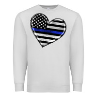 Dove Grey american thin blue line flag Premium Sweatshirt - Artiststas
