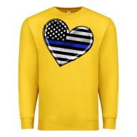 Lemon american thin blue line flag Premium Sweatshirt - Artiststas