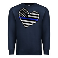 Navy american thin blue line flag Premium Sweatshirt - Artiststas