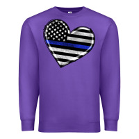 Purple american thin blue line flag Premium Sweatshirt - Artiststas