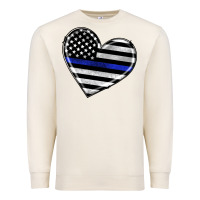 Sandshell american thin blue line flag Premium Sweatshirt - Artiststas