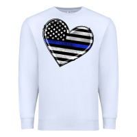 White american thin blue line flag Premium Sweatshirt - Artiststas