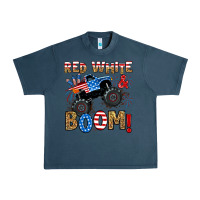 Midnight Navy red white boom monster truck Urban Heavy Tee - RanaPortraitStore