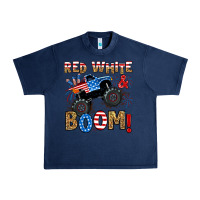 Navy red white boom monster truck Urban Heavy Tee - RanaPortraitStore