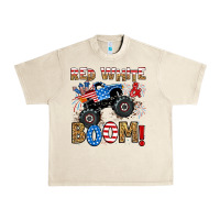 Red White Boom Monster Truck Urban Heavy Tee | Teevron