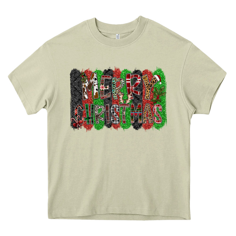 Merry Christmas Heavy Core Tee by CowhideDigitalArt | Teevron