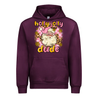 Mauve Wine holly jolly dude Urban Hoodie - MaliasSmallBusiness