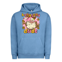 Pigment Pebble Blue holly jolly dude Urban Hoodie - MaliasSmallBusiness